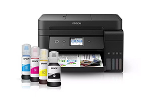 Imprimante Epson EcoTank, avec bouteilles d'encre couleur et noir et blanc