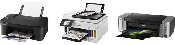 Listes d'imprimantes Canon