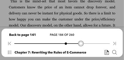 Changement de page ou de chapitre