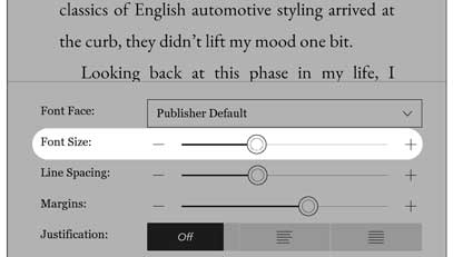 Réglage de la taille du texte